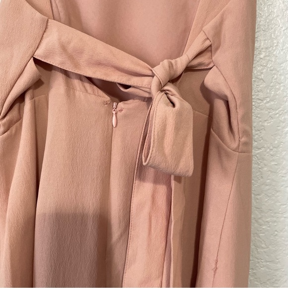 Truth & Fable Nude Peach Satin A line Dress Small - Picture 6 of 6